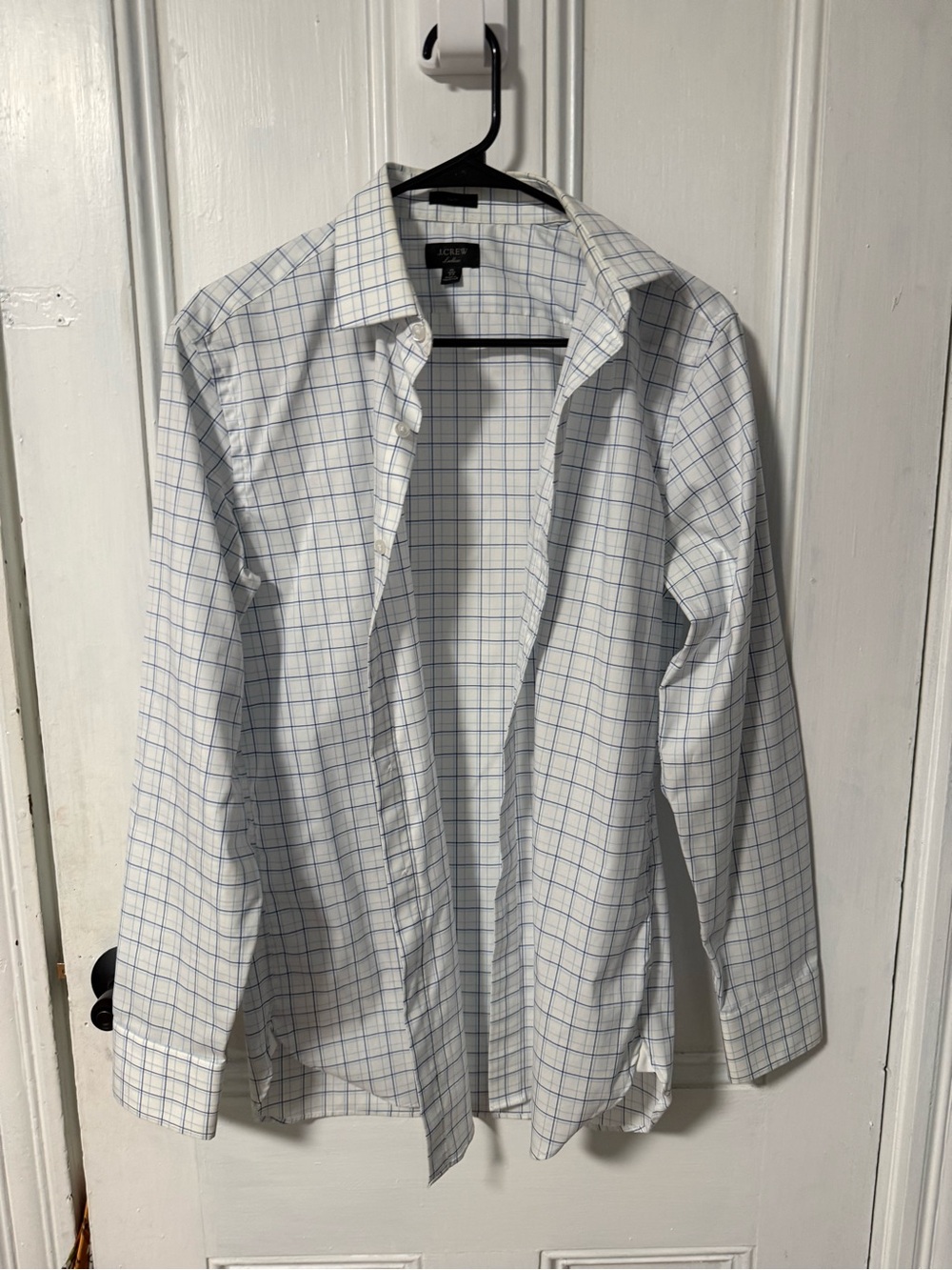 J. Crew Men’s White Check Button Down Shirt